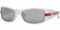 155/88 Shiny Gray-Metallic Red / Gray Silver Mirror Gradient
