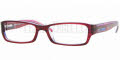 3404 Striped Red - Transparent Blue