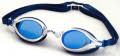 Silver Frame / Blue Flash Mirrored lenses / Black Strap (No Rx)