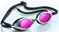 Silver Frame / Fuchsia Flash Mirrored lenses / Black Strap (No Rx)