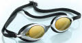 Silver Frame / Gold Flash Mirrored lenses / Black Strap (No Rx)