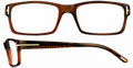 R93 Moire Brown Frame with Rose Gold Metal T Temple Inserts
