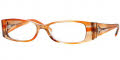 (1591) Striped Brown/Orange Transparent