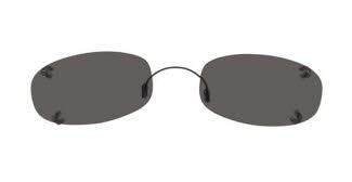 Hilco Rimless Oblong Sunglasses
