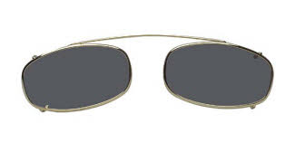 Hilco Sun Clips Oblong Bronze 48mm wGray lenses16 882 Sunglasses