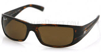 Ray Ban 4069 64257 Tortoise frame Polarized Brown 18mm Thin Glass lenses Sunglasses