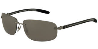 Ray Ban 8303 00482 Gunmetal Polarized Gray Mirror Silver Gradient Sunglasses