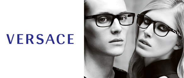 Model is wearing Versace 1158