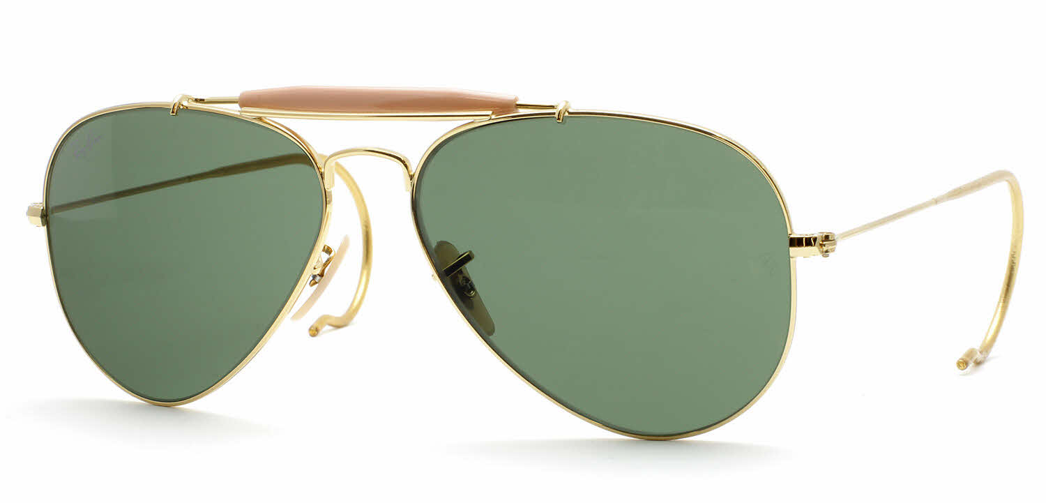 Ray-Ban RB3030 - Outdoorsman Aviator with Cable Temples Sunglasses