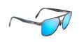 Maui Jim 2nd Reef - 607 Brushed Dark Gunmetal / Neutral Grey Blue Hawaii blue mirror PolarizedPlus2 Lens (B707-14) Sunglasses - Color Image