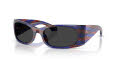 Alain Mikli A05509 Cyberpunk Blue/Red/Polar Black (103548) Sunglasses - Color Image