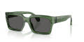 Alain Mikli A05522 Transparent Green/Dark Grey (0066S4) Sunglasses - Color Image