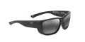 Maui Jim Amberjack - 896 Matte Black with Black rubber / Neutral Grey Bi-Gradient PolarizedPlus2 Lens (896-02) Sunglasses - Color Image