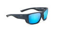 Maui Jim Amberjack - 896 Matte Dark Navy with Black rubber / Neutral Grey Blue Hawaii blue mirror (B896-03) Sunglasses - Color Image