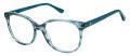 Ann Taylor AT328 Teal Horn (C05) Eyeglasses - Color Image
