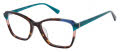Ann Taylor ATP829 Horn Navy Multi (C02) Eyeglasses - Color Image