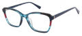 Ann Taylor ATP829 Teal-Navy Multi (C03) Eyeglasses - Color Image