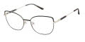 Ann Taylor AT030 Matte Black/Gold (C01) Eyeglasses - Color Image