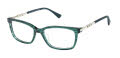 Ann Taylor AT033 Teal Horn (C03) Eyeglasses - Color Image