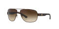 Armani Exchange AX2012S Satin Dark Brown-Dark Ol / Smoke Gradient Lens (605813) Sunglasses - Color Image