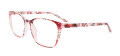 Cool Clip CC853 With Clip-On Lens Transparent Red & Black Lines (30) Eyeglasses - Color Image
