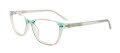 Cool Clip CC855 With Clip-On Lens Transparent Striped Green & Pink (60) Eyeglasses - Color Image