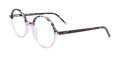 IChill C7041 No Clip-On Lens Light Purple Crystal Teal Marbled (80) Eyeglasses - Color Image