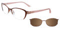 Takumi TK1013 With Magnetic Clip-On Lens Satin Dark Bronze with Clip on Lens (010) Eyeglasses - Color Image
