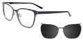 Takumi TK1097 With Magnetic Clip-On Lens Black & Multi with Clip on Lens (090) Eyeglasses - Color Image