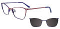 Takumi TK1106 With Magnetic Clip-On Lens Satin Violet & Light pink with clip on lens (050) Eyeglasses - Color Image