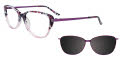 Takumi TK1111 With Magnetic Clip-On Lens Crystal purple & Purple Marbled with clip on lens (080) Eyeglasses - Color Image