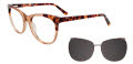 Takumi TK1112 With Magnetic Clip-On Lens Light Brown Crystal & Demi Brown (010) Eyeglasses - Color Image