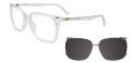 Takumi TK1116 With Magnetic Clip-On Lens Crystal (070) Eyeglasses - Color Image