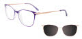 Takumi TK1128 With Magnetic Clip-On Lens Violet & Crystal (080) Eyeglasses - Color Image