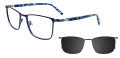 Takumi TK1131 With Magnetic Clip-On Lens Matt Navy (050) Eyeglasses - Color Image