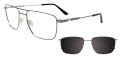 Takumi TK1167 With Magnetic Clip-On Lens Matte Dark Grey & Shiny Silver (020) Eyeglasses - Color Image