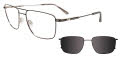 Takumi TK1167 With Magnetic Clip-On Lens Matte Black & Shiny Silver (090) Eyeglasses - Color Image