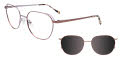 Takumi TK1175 With Magnetic Clip-On Lens Matte Light Pink & Shiny Lilac (030) Eyeglasses - Color Image