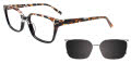 Takumi TK1176 With Magnetic Clip-On Lens Black/Tortoise (90) Eyeglasses - Color Image