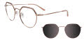 Takumi TK1177 With Magnetic Clip-On Lens Dark Rose Gold (010) Eyeglasses - Color Image