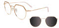Takumi TK1177 With Magnetic Clip-On Lens Copper & Pale Rose (030) Eyeglasses - Color Image