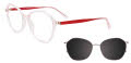 Takumi TK1184 With Magnetic Clip-On Lens Crystal Pink (030) Eyeglasses - Color Image
