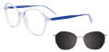 Takumi TK1184 With Magnetic Clip-On Lens Crystal Blue (050) Eyeglasses - Color Image