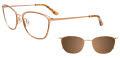 Takumi TK1186 With Magnetic Clip-On Lens Gold (010) Eyeglasses - Color Image
