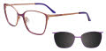 Takumi TK1188 With Magnetic Clip-On Lens Satin Purple & Satin Pink Gold (080) Eyeglasses - Color Image