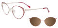 Takumi TK1189 With Magnetic Clip-On Lens Satin Pink & Shiny Silver (030) Eyeglasses - Color Image