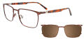 Takumi TK1191 With Magnetic Clip-On Lens Brown (010) Eyeglasses - Color Image