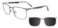 Takumi TK1191 With Magnetic Clip-On Lens Steel (020) Eyeglasses - Color Image