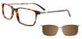 Takumi TK1195 With Magnetic Clip-On Lens Tortoise/Brown (010) Eyeglasses - Color Image