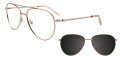 Takumi TK1200 With Magnetic Clip-On Lens Shiny Dark Copper (015) Eyeglasses - Color Image